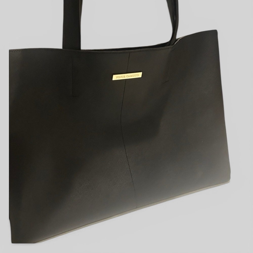 Vince Camuto oversized business carry all tote faux leather travel overnight bag
